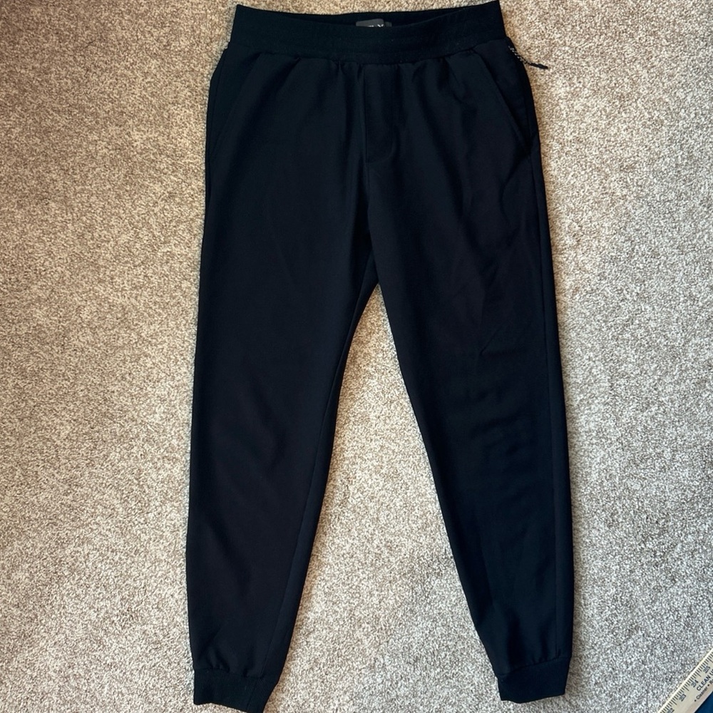 FLX  Womens Black Slouchy Relaxed Joggers Womens S High Rise Yoga Casual